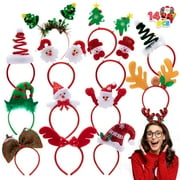 Joyfy 14 Pcs Christmas Headbands with Different Designs Santa Holiday Headbands for Kids Women Adult Xmas Party Favors (ONE Size FIT ALL)