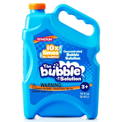 SYNCFUN 16 oz Bubble Solution Concentrated Refill – Makes 1.25 Gal for Bubble Machine, Wands, Blower, Easter Outdoor Fun