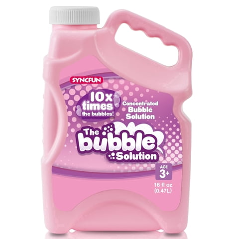 SYNCFUN 16 oz Bubble Solution Concentrate, Makes 1.25 Gallons for Bubble Machines and Blasters, Easter Basket Stuffers and Spring Party Refill