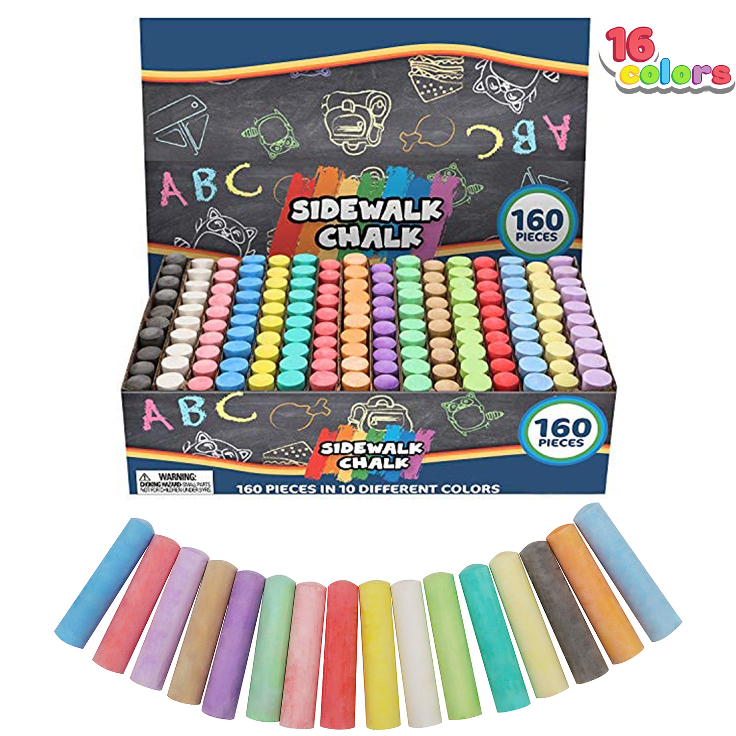 Melissa & Doug My First Sidewalk Chalk Set With Holders - 4 Chalk ...