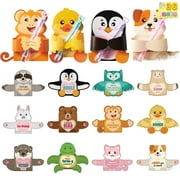 SYNCFUN 36 Packs Valentines Day Gifts Cards with Animal Designs, Valentine Day Candy Holder Cards for Kids School Class Party Favors Exchange Gifts