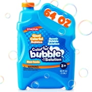 SYNCFUN 64 oz Bubble Solution Refill, Ready to Use Premixed Liquid for Bubble Machines and Blasters, Easter Basket Stuffers and Spring Events