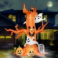 thumbnail image 1 of Joyfy 8 FT Halloween Inflatable Scary Tree,Halloween Tree with Ghost and Build-in LEDs Blow up Yard Decorations,Halloween Inflatables Outdoor Decorations, 1 of 8