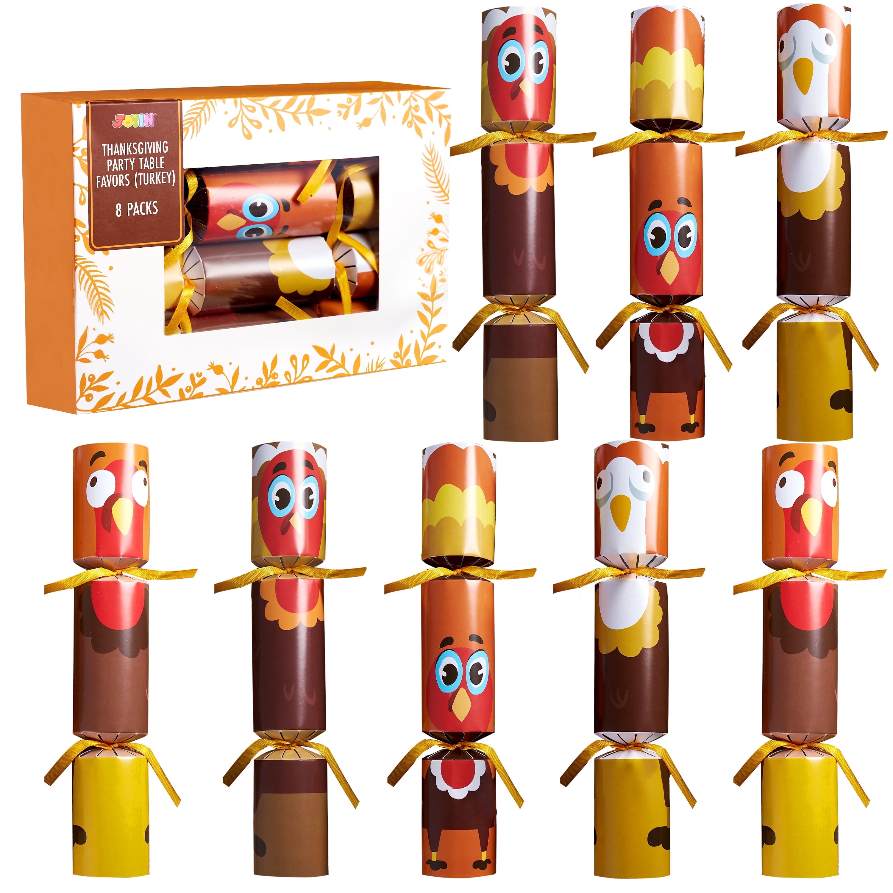 Joyfy 8 Pcs Thanksgiving Crackers Party Table Favor, No Snap