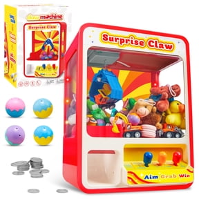 Joyfy Claw Machine Toy with LED Light & Adjustable Sound, Mini Vending Machine Prize Dispenser Toys for Girls and Boys, Electronic Claw Game Machine for Christmas and Party Birthdays Gift