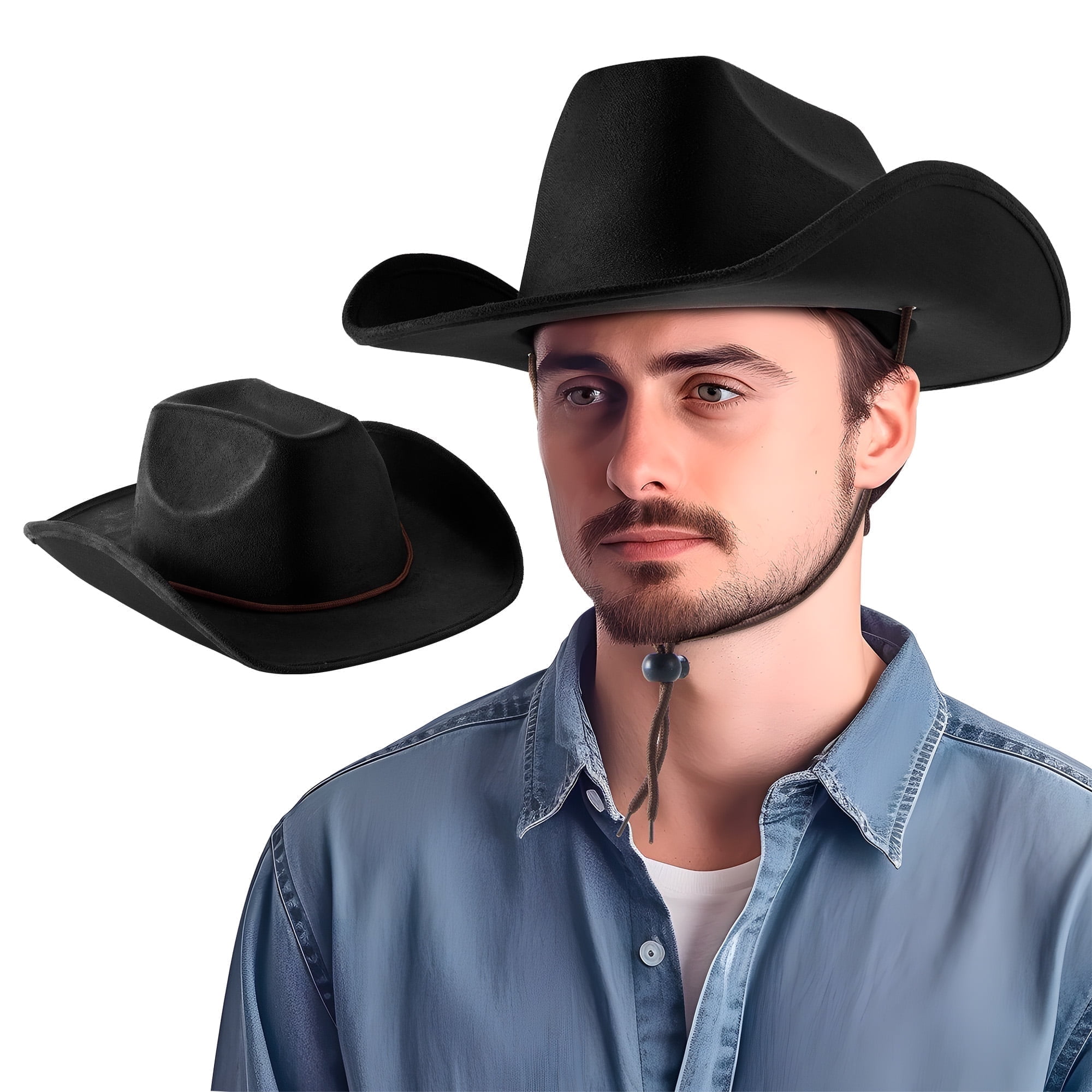Joyfy Cowboy Hat for Adults and Kids, Western Cowboy Hat for Halloween Costume Accessory