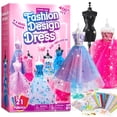 thumbnail image 1 of Joyfy Fashion Design Sewing Art and Craft Kit for Girls, DIY Barbie Doll Accessory Handmade Fashion Dress with 3 Mannequins, Valentine's Day Birthday Gift for Girls Age 8+, 1 of 9