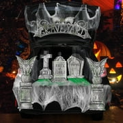 SYNCFUN Halloween Trunk or Treat Car Decorations Kit,Halloween Car Decorations Car Archway with Tombstone Theme,Trunk or Treat Decorations for Suv,Halloween Outdoor Garage Door Party Decor