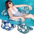thumbnail image 1 of Joyfy 2Packs Pool Float Chairs Adults, Inflatable Pool Float Loungers for Adult, Inflatable Pool Noodles for Swimming Pool, Plant Pattern Floating Pool Hammock Chair, 1 of 9