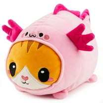 Joyfy Kawaii Axolotl Cat Stuffed Animal Weighted Plush Toy 11" Soft Cute Plushies Pillow for Kids and Adults, Surprise Birthday Gift for Boys and Girls