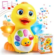 SYNCFUN Musical Toys for Toddlers 1 2 3 Year Old, Dancing Walking Duck Toy with Music and Lights, Learning Toy for Baby Kids