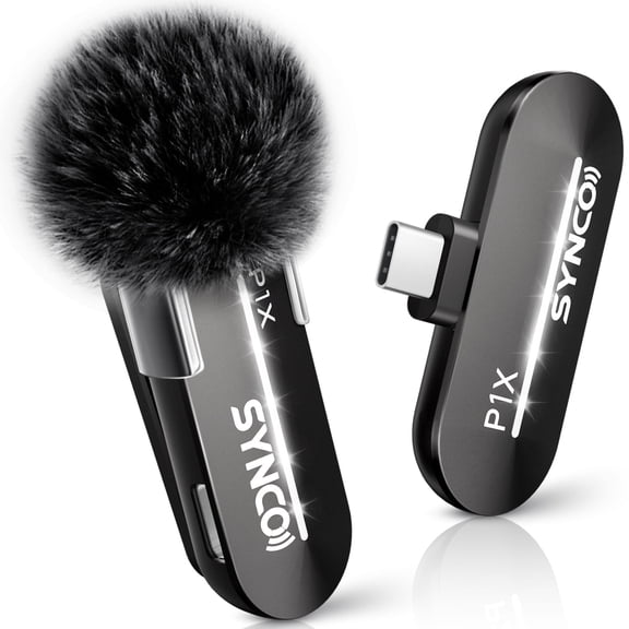 SYNCO P1XT Wireless Lavalier Microphone USB-C for iPhone 15/16/17, Andriod Phone Tiktok Youtube Vlog Recording