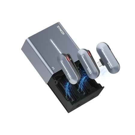 SYNCO P2T Wireless Lavalier Microphones 2.4GHz Type-C For Android Smartphone Tablet Recording, YouTube, TikTok