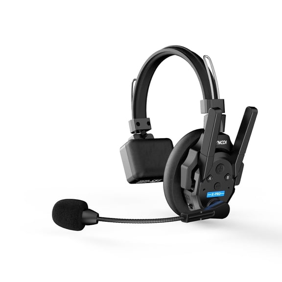 SYNCO XTALK XPRO Wireless Intercom Headset 2.4GHz Full Duplex Wireless Communication Headset 500m/1640ft with Noise Reduction