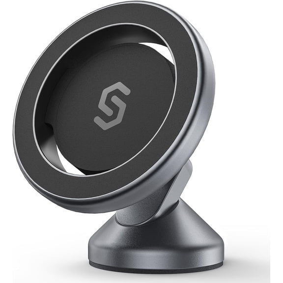 SYNCWIRE for MagSafe Car Mount - 360 Rotation Magnetic Phone Holder for Car Dashboard, Strong Magnet Car Phone Holder Mount Compatible iPhone 17 Pro Max Air 16 15 14 13 - Car Accessories for Women Me