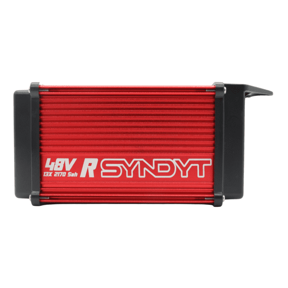 SYNDYT SYR 200 48V 5Ah Race Battery, Lithium-Ion Replacement Battery for SYNDYT SYR 200 and other SYNDYT 36V eBMX race platforms. Charge time gives 30-90 minutes of runtime.