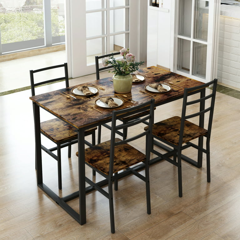 Modern Steel And Barn Wood Dining Table