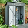 thumbnail image 1 of SYNGAR 5' x 3' Outdoor Storage Shed, Metal Garden Shed with Single Lockable Door, Tools Storage Shed for Backyard, Patio, Lawn, D6642, 1 of 9