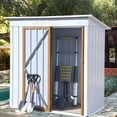 thumbnail image 1 of SYNGAR 5' x 3' Outdoor Storage Shed, Metal Garden Shed with Single Lockable Door, Tools Storage Shed for Backyard, Patio, Lawn, D6648, 1 of 11