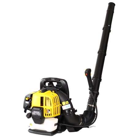SYNGAR 52CC 2-Cycle Gas Powered Backpack Leaf Blower, Snow Blower Gasoline Backpack blower with Extention Tube for Lawn Care Yard Snow Blowing Dust, Commercial and Home Use, Yellow