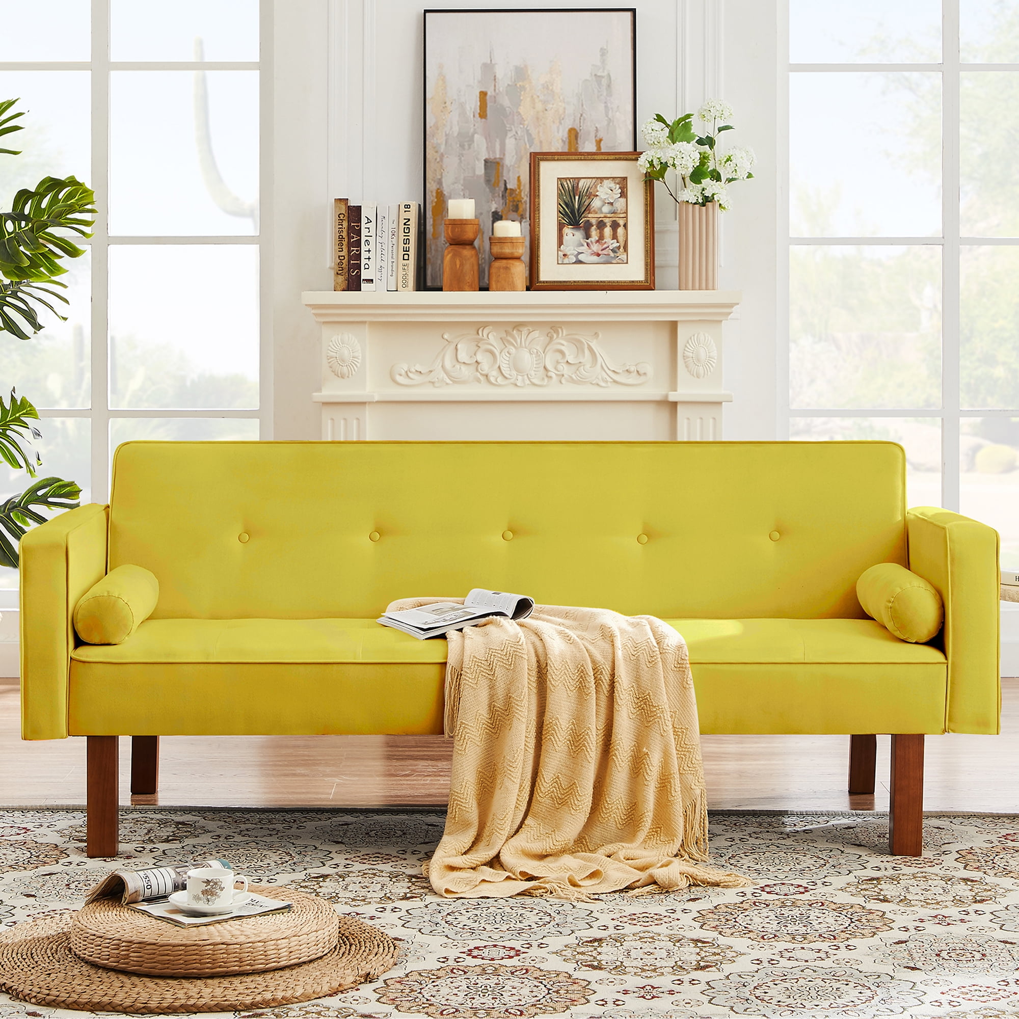 Mid century futon sofa online