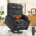 thumbnail image 1 of SYNGAR Large Power Lift Recliner Chair with Massage and Heat, Oversized Electric Lift Chair for Elderly Big and Tall People, Wide Seat Recliner with Cup Holders and Side Pocket for Living Room, Grey, 1 of 14