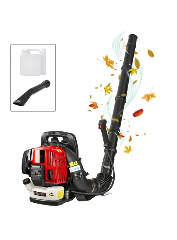 SYNGAR Leaf Blower, Gas Backpack Leaf/Snow Blower with Extension Tube, 52CC 2-Cycle, for Garden, Park, Backyard Snow/Leaves Blowing & Cleaning, Not for Sale in California, D5479