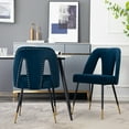 thumbnail image 1 of SYNGAR Modern Dining Chairs, Velvet Fabric Living Room Accent Chairs, Comfort Upholstered Chairs with Soft Backrest, Home Side Chairs for Dining Room, Kitchen, Set of 2, Blue, D5627, 1 of 10