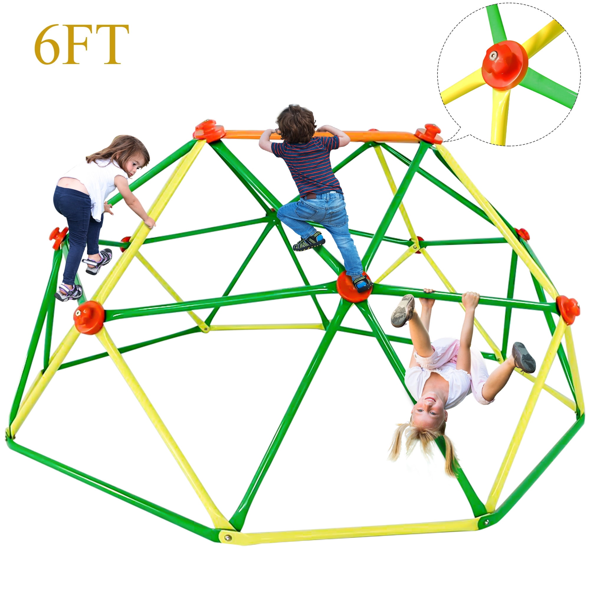 SYNGAR Outdoor Climbing Dome, 72" Jungle Gym Dome Climber for Kids Age