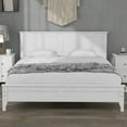 thumbnail image 1 of SYNGAR Queen Size Bed Frame with Headboard, Platform Bed Frame Solid Wood with Headboard, White, LJ2094, 1 of 7