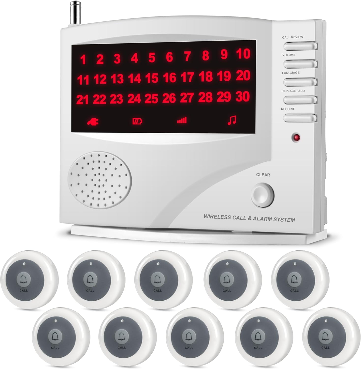 Buy SYNLETTWireless Call Button For Wireless Calling System Nurse Call Caregiver Pager For Elderly Seniors Residents Customers Clinic Care Facilities Restaurant 2 Pcs White