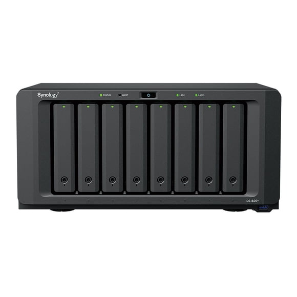 Synology DiskStation DS1825+ SAN/NAS Storage System - 1 x AMD Ryzen V1500B Quad-core (4 Core) 2.20 GHz - 8 x HDD Supported - 0 x HDD Installed - 8 x SSD Supported - 0 x SSD Installed - 8 GB RAM DDR...