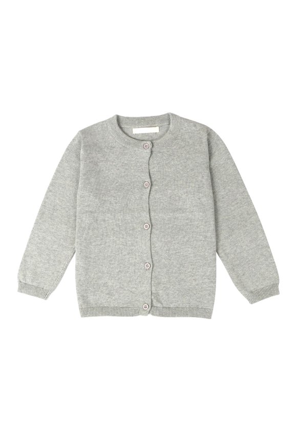 1-7T Baby Girls Cotton Cardigan Long Sleeve Kid Button Sweater Girl Cardigans Uniform Sweater