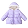 thumbnail image 1 of SYNPOS 1-7T Little Girls Hooded Fleece Down Jacket Baby Winter Down Coat, 1 of 4