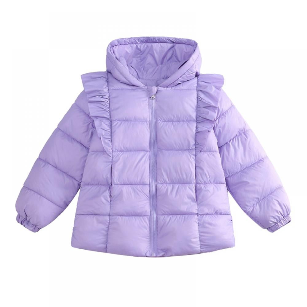 SYNPOS 18M 6T Winter Coats for Kids with Hoods Light Puffer Jacket for Baby Girls Infants Toddlers Walmart