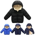 thumbnail image 1 of SYNPOS 2-6T Baby Boys Girls Winter Coats Hooded Light Puffer Down Jacket Outwear, 1 of 8