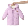 thumbnail image 1 of SYNPOS 2-7T Little Kid Girl Boy Hooded Fleece Parka Jacket Puffer Long Down Coat, 1 of 3