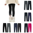 thumbnail image 1 of SYNPOS 2 Pack Girls Cotton Fleece Lined Warm Leggings Stretchy for Winter 2-13 Years, 1 of 13