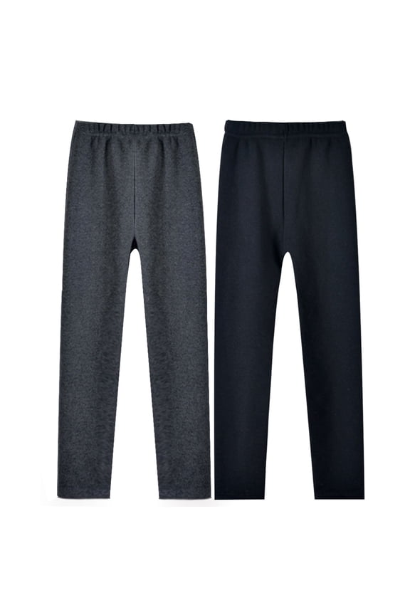 2 Pack Girls Leggings Warm Thick Fleece Lined Kids Skinny Pants Trousers Teenage Child Winter Legging2-13 Years