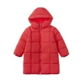 thumbnail image 1 of SYNPOS 3-8T Boy Girl Lightweight Down Jacket Mid length Kids Hoods Snowsuit Coat Outwear, 1 of 5