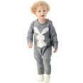 thumbnail image 1 of SYNPOS Baby Boy Girl Knitted Romper Outfits Infant Sweater Long Sleeve Jumpsuit Overalls One-piece Bodysuit Outerwear 0-24 Months, 1 of 13