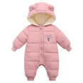 thumbnail image 1 of SYNPOS Baby Boy Girl Winter Hooded Lightweight Snowsuit Romper Puffer Winter Coat, 1 of 3
