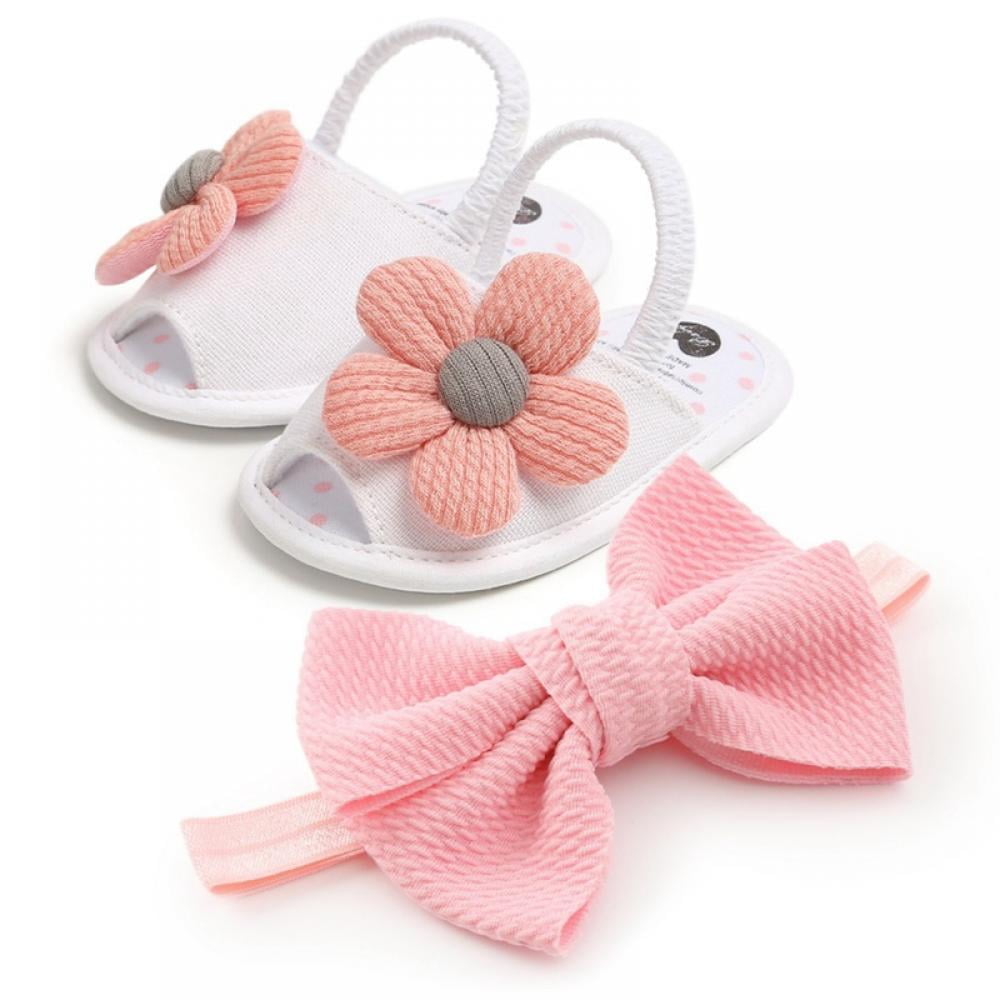 PinkFlower Baby Barefoot Sandals - White Summer Comfort main image 1