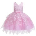 thumbnail image 1 of SYNPOS Baby Girls Ruffle Lace Backless, Bowknot Flower Dresses Pageant Party Wedding 0-5 Years, 1 of 11