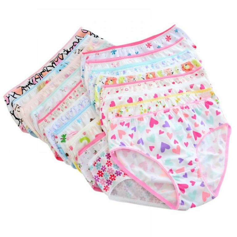 6 Packs Toddler Girls Underwear ,Girls Cotton Panties Size 2T 3T