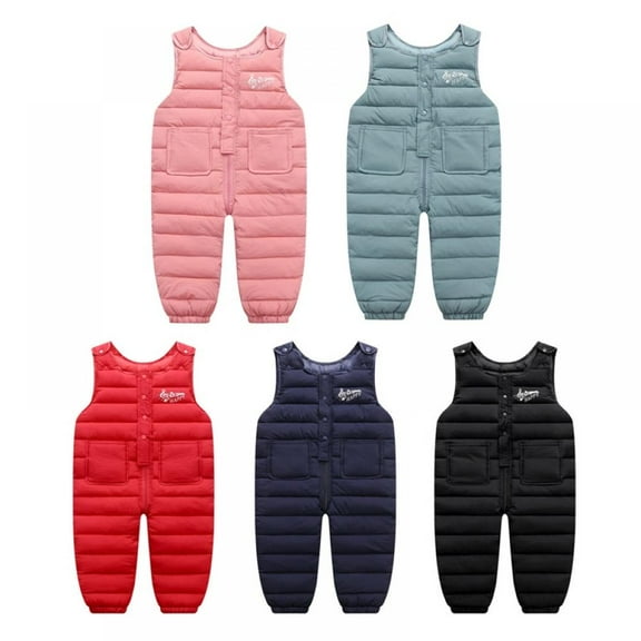 SYNPOS Baby Toddler Unisex Winter Snow Pants Down Puffer Warm Overall Windproof Fleece Lined 6 Months- 4 Years