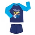 thumbnail image 1 of SYNPOS Boys Two Piece Rash Guard Swimsuits Kids Long Sleeve Sunsuit Swimwear Sets, 1 of 5