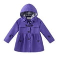 thumbnail image 1 of SYNPOS Child Girls Trench Jacket Uniform Lightweight Detachable Hood Coat,5-13Y, 1 of 10