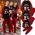 thumbnail image 1 of SYNPOS Christmas Family Matching Pajamas Set Cotton Snug Fit Elk Tops Plaid Pants Holidy 2-Piece PJ’s, 1 of 8