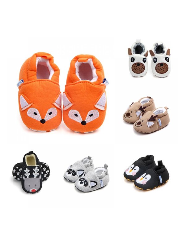 Cute Cartoon Infant Unisex Baby Warm Cotton Anti-Slip Soft Sole First Walkers Shoes 0-18 Months